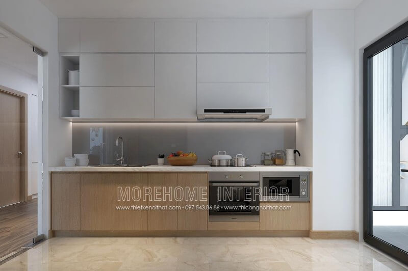 Tủ bếp Laminate với đa dạng màu sắc, đặc biệt có cả màu vân gỗ đặc trưng cùng bề mặt sần có khả năng chống trầy xước cực cao được sử dụng rất nhiều trong các hạng mục nội thất, trong đó có tủ bếp Thiết kế và sản xuất tủ bếp đẹp