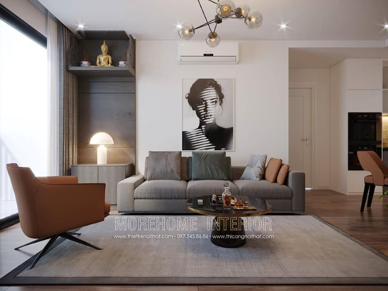 Trang trí phòng khách chung cư với sofa màu xám đẹp Tiết lộ các mẫu thiết kế phòng khách ưa chuộng nhất hiện nay