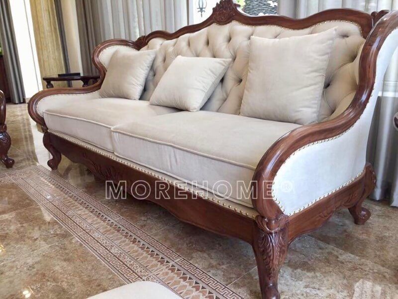 Morehome đã thực hiện việc thi công trực tiếp hình ảnh sản phẩm sofa tân cổ điển bọc vải cao cấp tại phòng khách biệt thự FLC ở Thanh Hóa.
